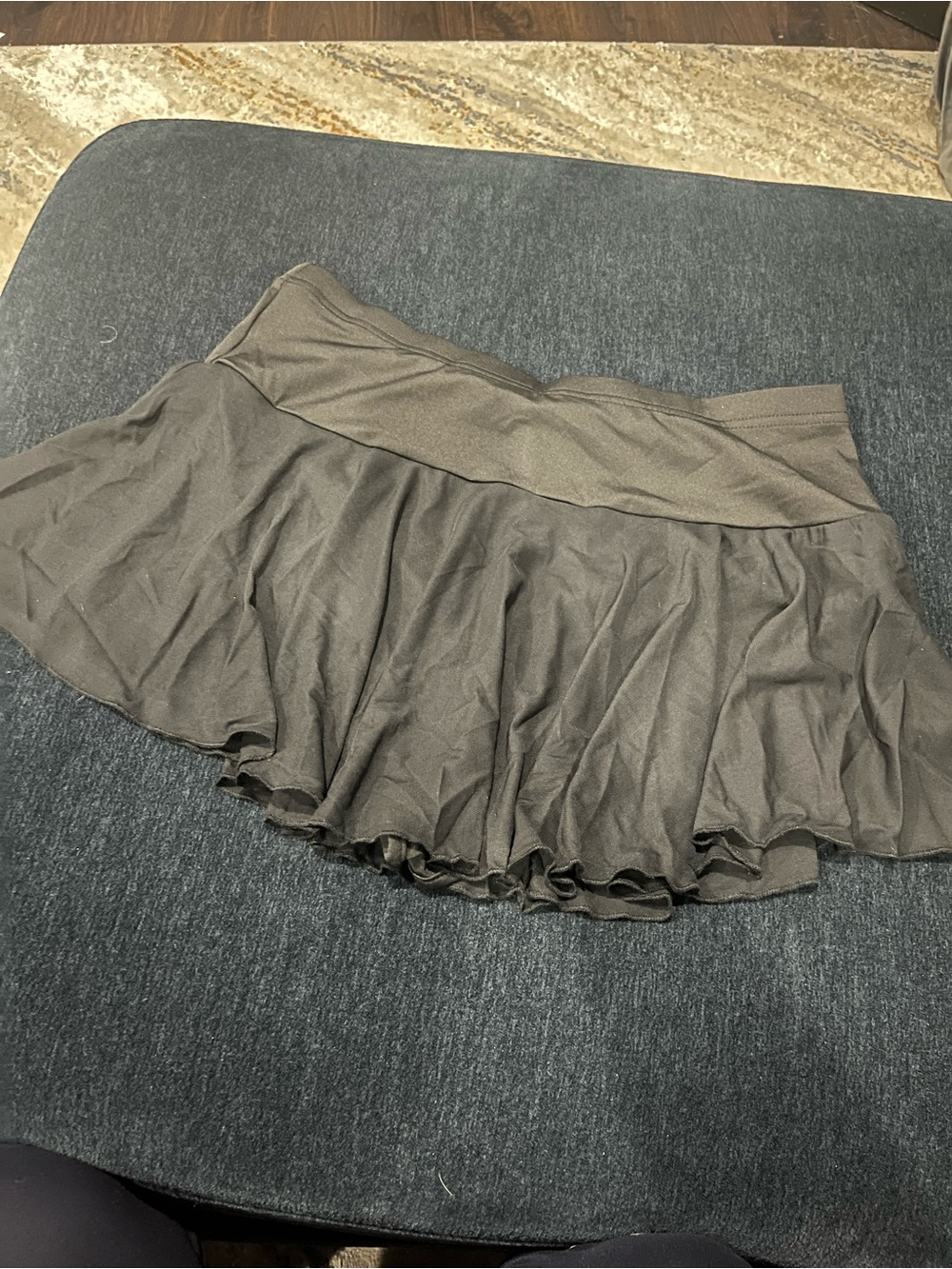 SHEIN Black Ruffled Circle Skater Skirt